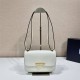 White Prada Emblème Saffiano Shoulder Bag 1BD320    leather   22x16x6cm