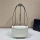 White Prada Emblème Saffiano Shoulder Bag 1BD320    leather   22x16x6cm