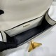 White Prada Emblème Saffiano Shoulder Bag 1BD320    leather   22x16x6cm