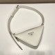 Saffiano Leather Belt Bag  triangular bag   White 25  2VL039  calfskin   25x14x9cm   belt size ：138cm