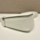 Saffiano Leather Belt Bag  triangular bag   White 25  2VL039  calfskin   25x14x9cm   belt size ：138cm