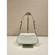 Cleo Brushed Leather Shoulder Bag  White  24  1BD345  leather  24x11x4cm