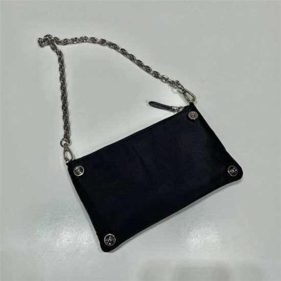 Re-nylon Shoulder Bag Hobo  double  1BH168/ with small bag   Black 23 Nylon  23x16x5.5cm 