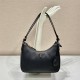 Prada Re-edition Saffiano Leather Mini-bag Hobo 1BC204B  leather   Black   23x17x6.5cm