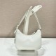 Prada Re-edition Saffiano Leather Mini-bag Hobo 1BC204B  leather   White   23x17x6.5cm