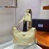 Prada Re-edition 2005 Re-nylon Bag Hobo  light yellow   three bag 1BH204  gold hardware ， Hobo  leather  23x17x6.5cm