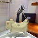 Prada Re-edition 2005 Re-nylon Bag Hobo  light yellow   three bag 1BH204  gold hardware ， Hobo  leather  23x17x6.5cm