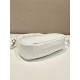 Prada Soft Padded Nappa Leather Mini-bag Hobo  Lambskin   White  three bags Mini21 1BA384  21x12.5x6.5cm