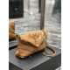 Yves Saint Laurent YSL Loulou Small 23 Puffer Sheepskin Bag Brown Gold Hardware Model: 620333 Size: 23×15.5×8.5cm