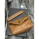 Yves Saint Laurent YSL Loulou Medium 29 Puffer Sheepskin Bag Brown Gold Hardware Model: 577476 Size: 29x17x11cm