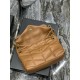 Yves Saint Laurent YSL Loulou Medium 29 Puffer Sheepskin Bag Brown Gold Hardware Model: 577476 Size: 29x17x11cm