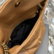 Yves Saint Laurent YSL Loulou Medium 29 Puffer Sheepskin Bag Brown Gold Hardware Model: 577476 Size: 29x17x11cm