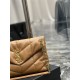 Yves Saint Laurent YSL Loulou Large 35 Puffer Sheepskin Bag Brown Gold Hardware Model: 577475-1 Size: 35x23x13.5cm