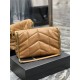 Yves Saint Laurent YSL Loulou Large 35 Puffer Sheepskin Bag Brown Gold Hardware Model: 577475-1 Size: 35x23x13.5cm