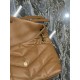 Yves Saint Laurent YSL Loulou Large 35 Puffer Sheepskin Bag Brown Gold Hardware Model: 577475-1 Size: 35x23x13.5cm