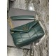 Yves Saint Laurent YSL Loulou Medium 29 Puffer Sheepskin Bag Green Gold Hardware Model: 577476 Size: 29x17x11cm