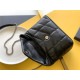 Yves Saint Laurent YSL Loulou Small 23 Puffer Sheepskin Bag Black Silver Hardware Model: 620333 Size: 23×15.5×8.5cm