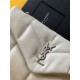 Yves Saint Laurent YSL Loulou Small 23 Puffer Sheepskin Bag White Silver Hardware Model: 620333 Size: 23×15.5×8.5cm