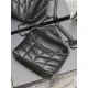 Yves Saint Laurent YSL Loulou Small 23 Puffer Sheepskin Bag Black Black Hardware Model: 620333 Size: 23×15.5×8.5cm