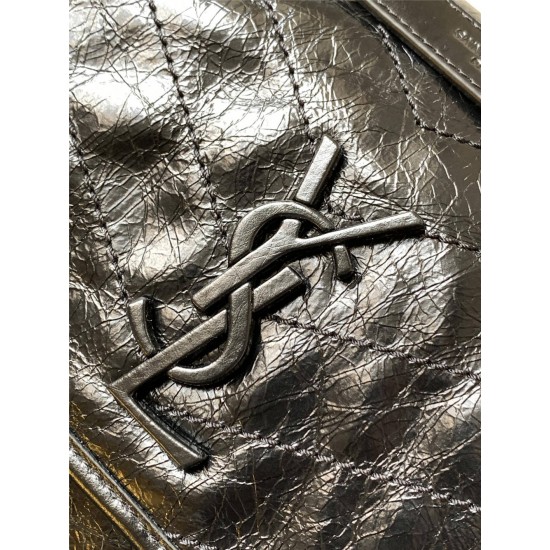 Yves Saint Laurent YSL Niki Large 28 Calfskin Bag Black Gold Hardware Model: 633158 Size: 28x20.5x8.5cm