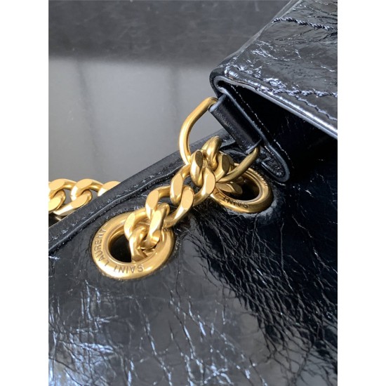 Yves Saint Laurent YSL Niki Large 28 Calfskin Bag Black Gold Hardware Model: 633158 Size: 28x20.5x8.5cm