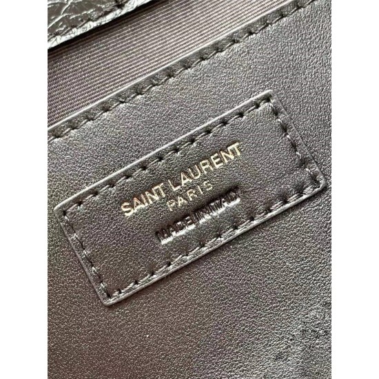 Yves Saint Laurent YSL Niki Large 28 Calfskin Bag Black Black Hardware Model: 633158 Size: 28x20.5x8.5cm