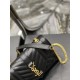 Yves Saint Laurent YSL Envelope Small 21 Black Gold Hardware Grained Leather Model: 526286 Size: 21x13x6cm