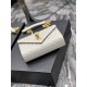 Yves Saint Laurent YSL Envelope Small 21 White Gold Hardware Grained Leather Model: 526286 Size: 21x13x6cm