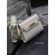 Yves Saint Laurent YSL Manhattan Mini 19 White Gold Hardware Smooth Leather Model: 727766 Size: 19×14×4cm