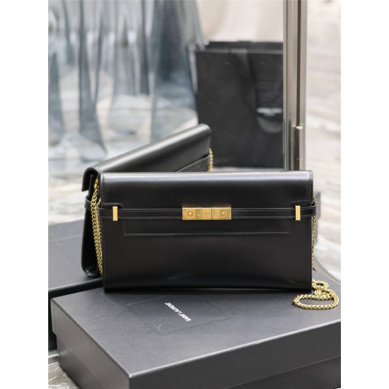 Yves Saint Laurent YSL Manhattan Chain Bag 30 Black Gold Hardware Model: 695946 Size: 30×17×2.5cm