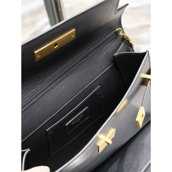 Yves Saint Laurent YSL Manhattan Chain Bag 30 Black Gold Hardware Model: 695946 Size: 30×17×2.5cm