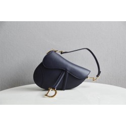 Dior saddle 25.5*20*6.5cm gold black leather