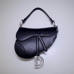 Dior saddle 25.5*20*6.5cm silver white leather