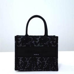 Dior book tote black oblique 26.5*21*14cm small