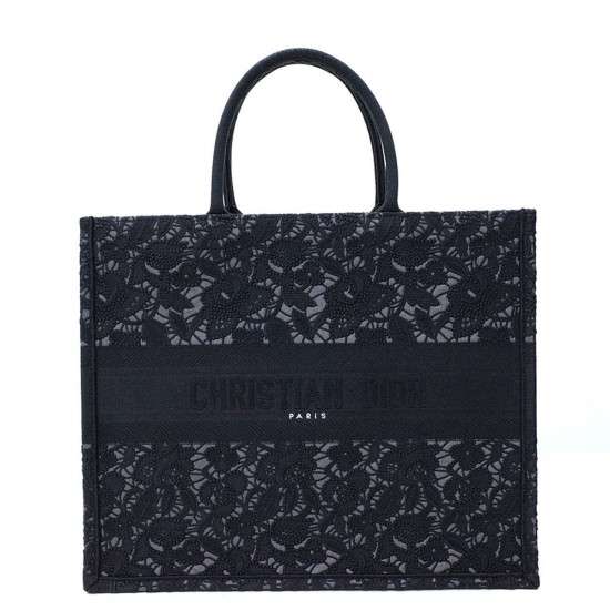 Dior book tote black oblique  42*36*18cm large