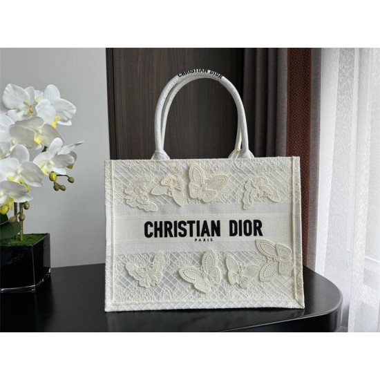 Dior book tote  oblique  36*27*16cm medium butterfly