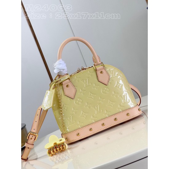 Louis Vuitton Alma BB bag M24063 yellow  23.5 x 17.5 x 11.5cm