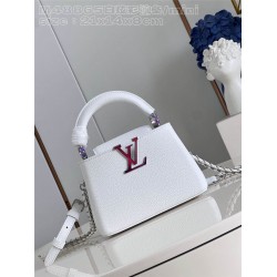 Louis Vuitton M48865 Capucines BB size:21x14x8cm  white