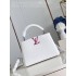 Louis Vuitton M48865 Capucines BB size:21x14x8cm  white