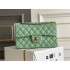 Chanel classic flap bag Small 23*14.5*6cm Hass leather Caviar in green