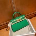 Hermes Mini Kelly 2 green gold Epsom leather