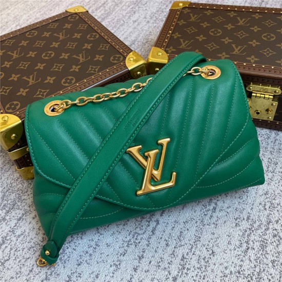 Louis Vuitton  NEW WAVE CHAIN BAG  M58664 green 24x14x9cm