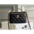 Chanel Vanity box with handle lambskin Hass gold  9.5x17x8cm