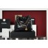 Chanel 22 bag black gold 39cm white letter