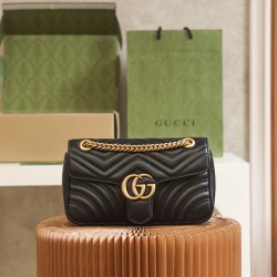 Gucci GG Marmont 26*15*7cm black gold