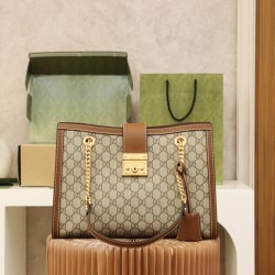 Gucci Padlock 35*23.5*14cm brown gold