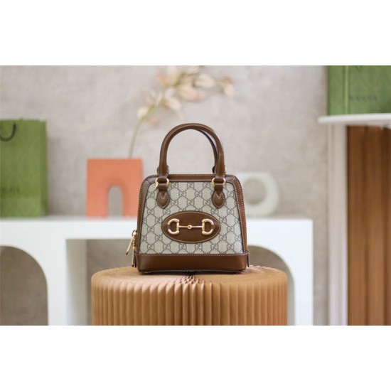 Gucci 1955 Horsebit Mini 20*19.5*7.5cm Shell brown