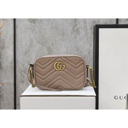 Gucci GG Marmont 18*12*6cm pink gold camera bag