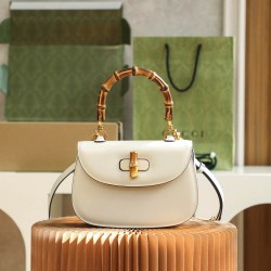 Gucci Bambo 21*15*7cm white leather