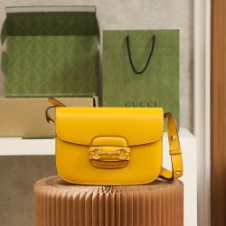 Gucci Horsebit 1955 25*18*8cm yellow leather